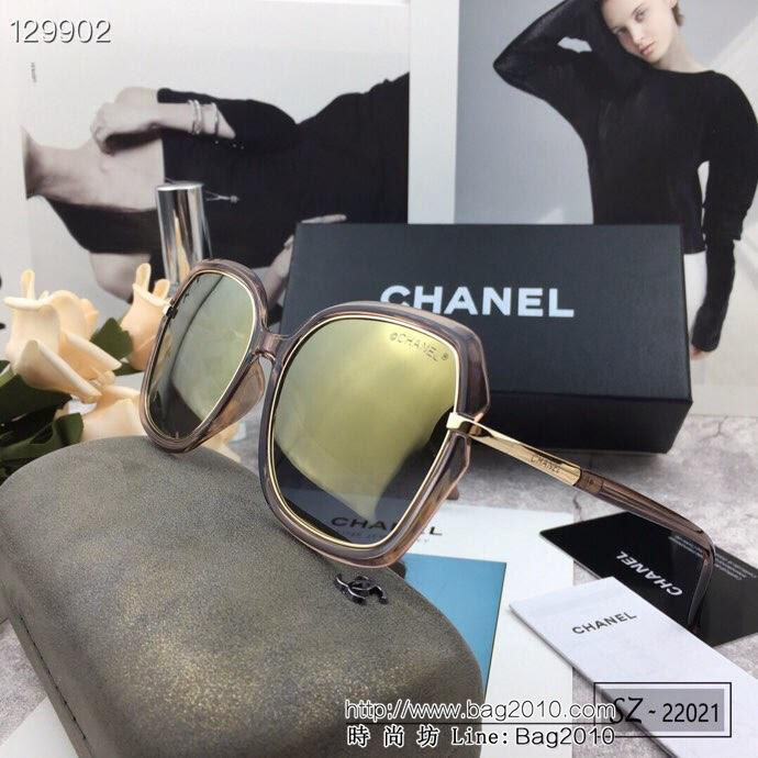 CHANEL香奈兒 2018新款 小香太陽鏡 PC鏡架 遮擋有害光線防輻射 22021  lly1609